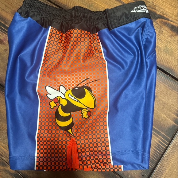 MatMan wrestling/jujitsu shorts. Red, blue, hornets, size 2xs with drawstring - Picture 9 of 10